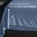  Tempur-Pedic TEMPUR Rayon from Bamboo Sheet Set Vintage Indigo (Split King) IMAGE 3