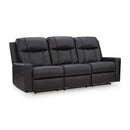 Manufacturer Color_Carbon  -- Benchcraft Mackmenville Reclining Leather Look Sofa IMAGE 1