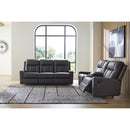  Manufacturer Color_Carbon  -- Benchcraft Mackmenville Reclining Leather Look Sofa IMAGE 7