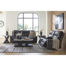  Manufacturer Color_Carbon  -- Benchcraft Mackmenville Reclining Leather Look Loveseat with Console IMAGE 10