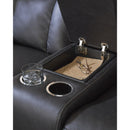  Manufacturer Color_Carbon  -- Benchcraft Mackmenville Reclining Leather Look Loveseat with Console IMAGE 7
