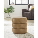  Manufacturer Color_Caramel  -- Ummi Leather Look Ottoman IMAGE 2