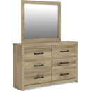  Benchcraft Brozmont Dresser with Mirror B1045-31/B1045-36 IMAGE 3