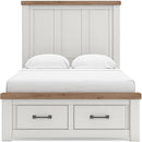  Size_Full --  Savonport B4615B6 Full Panel Storage Bed IMAGE 3