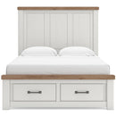  Size_Queen --  Savonport B4615B7 Queen Panel Storage Bed IMAGE 3