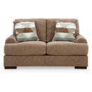  Manufacturer Color_Pecan -- Signature Design by Ashley Jayne Park Stationary Fabric Loveseat IMAGE 2