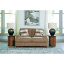  Manufacturer Color_Pecan -- Signature Design by Ashley Jayne Park Stationary Fabric Loveseat IMAGE 4