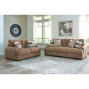  Manufacturer Color_Pecan -- Signature Design by Ashley Jayne Park Stationary Fabric Loveseat IMAGE 5