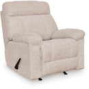  Manufacturer Color_Cobble Stone  -- Signature Design by Ashley Hoyne Park Rocker Fabric Recliner IMAGE 1