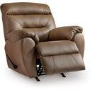  Manufacturer Color_Biscotti  -- Signature Design by Ashley Elksworth Rocker Leather Look Recliner IMAGE 2