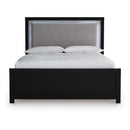  Size_Queen --  Maeling PCB1115B6 Queen Upholstered Panel Bed IMAGE 1