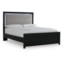  Size_Queen --  Maeling PCB1115B6 Queen Upholstered Panel Bed IMAGE 3