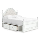  Size_Full -- Signature Design by Ashley Kozlani Upholstered Panel Bed with Storage IMAGE 2