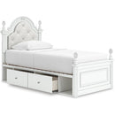  Size_Twin -- Signature Design by Ashley Kozlani Upholstered Panel Bed with Storage IMAGE 3