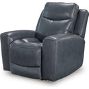  Manufacturer Color_Admiral  -- Signature Design by Ashley Next Move Power Leather Match Recliner IMAGE 4