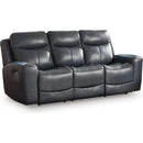  Manufacturer Color_Admiral  -- Signature Design by Ashley Next Move Power Reclining Leather Match Sofa IMAGE 1