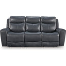  Manufacturer Color_Admiral  -- Signature Design by Ashley Next Move Power Reclining Leather Match Sofa IMAGE 3