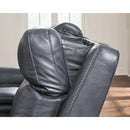  Manufacturer Color_Admiral  -- Signature Design by Ashley Next Move Power Reclining Leather Match Loveseat with Console IMAGE 4