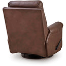  Manufacturer Color_Espresso  -- Signature Design by Ashley Flynwood Swivel Glider Leather Match Recliner IMAGE 4