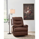  Manufacturer Color_Espresso  -- Signature Design by Ashley Flynwood Swivel Glider Leather Match Recliner IMAGE 5
