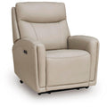  Manufacturer Color_Bone  -- Signature Design by Ashley Pincara Power Leather Match Recliner IMAGE 1