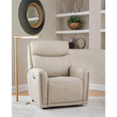  Manufacturer Color_Bone  -- Signature Design by Ashley Pincara Power Leather Match Recliner IMAGE 5