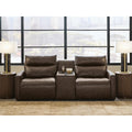  Manufacturer Color_Chocolate -- Benchcraft ModZ Power Reclining Loveseat with Console IMAGE 1