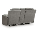  Manufacturer Color_Shadow -- Mixed Motion PC8350518 Power Reclining Loveseat with Console  & Adjutasble Headrest IMAGE 3