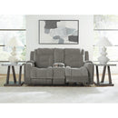  Manufacturer Color_Shadow -- Mixed Motion PC8350518 Power Reclining Loveseat with Console  & Adjutasble Headrest IMAGE 7