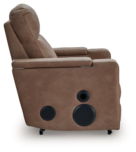 Lorrenton Power Glider Recliner with Audio System - Atchison Furniture Company (Atchison, KS)