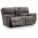  Signature Design by Ashley Bakerstein PC1250318 Power Recliner Loveseat with Console & Adjustable Headrest IMAGE 2