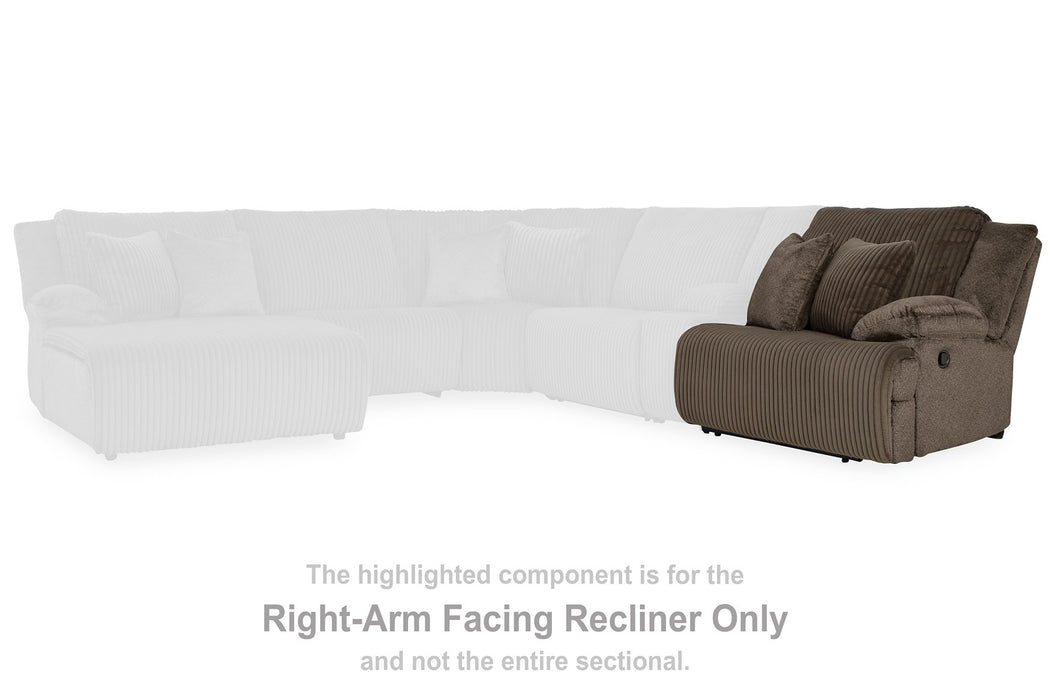 Top Tier Reclining Sectional with Chaise - Atchison Furniture Company (Atchison, KS)