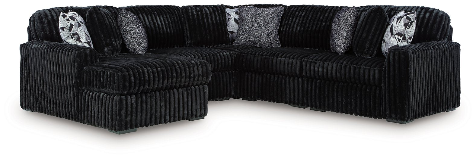 Midnight-Madness Sectional with Chaise - Atchison Furniture Company (Atchison, KS)