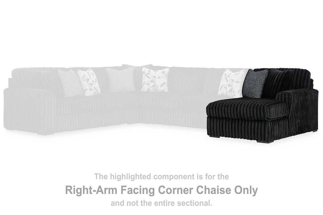 Midnight-Madness Sectional with Chaise - Atchison Furniture Company (Atchison, KS)