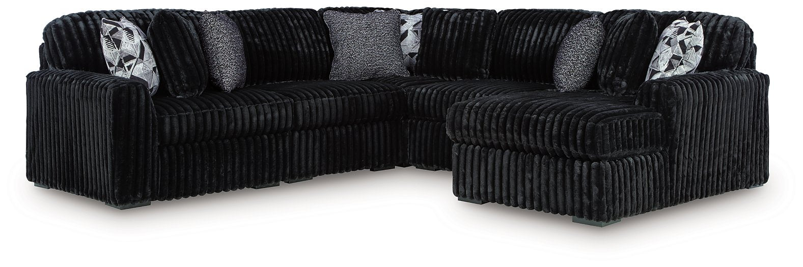 Midnight-Madness Sectional with Chaise - Atchison Furniture Company (Atchison, KS)