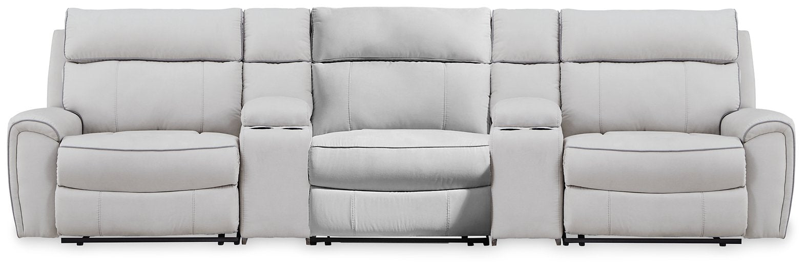 Social Pointe Reclining Sectional with Storage Consoles - Atchison Furniture Company (Atchison, KS)