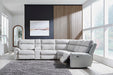 Social Pointe Reclining Sectional with Storage Consoles - Atchison Furniture Company (Atchison, KS)