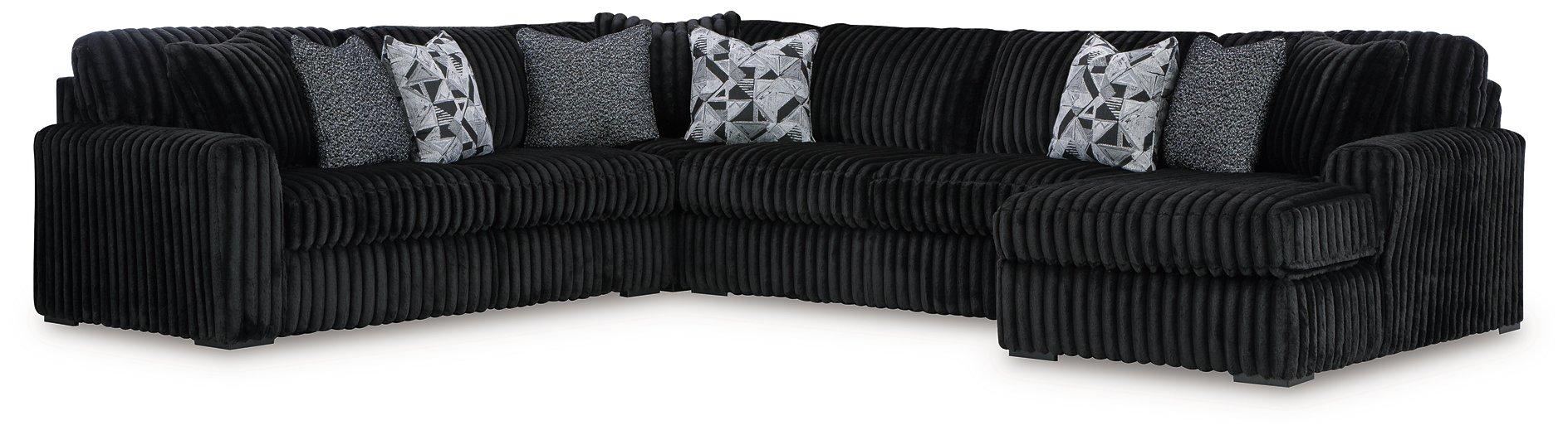 Midnight-Madness Sectional with Chaise - Atchison Furniture Company (Atchison, KS)