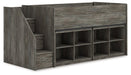 Frandern Loft Bed with Bookcase Storage - Atchison Furniture Company (Atchison, KS)