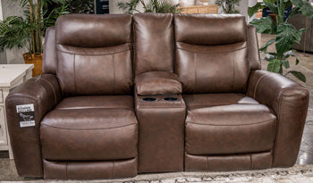 Gravier Power Reclining Loveseat with Console - Atchison Furniture Company (Atchison, KS)
