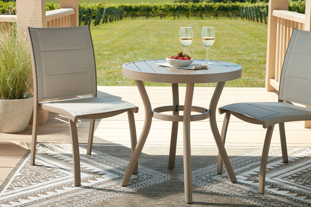 Mission Beach Outdoor Table and 2 Chairs - Atchison Furniture Company (Atchison, KS)