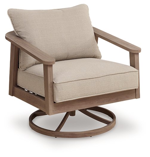 Harmony Headlands Outdoor Swivel Lounge with Cushion - Atchison Furniture Company (Atchison, KS)