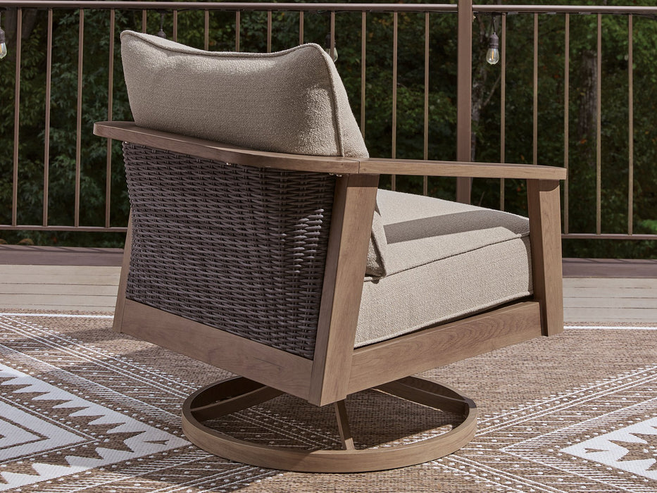 Harmony Headlands Outdoor Swivel Lounge with Cushion - Atchison Furniture Company (Atchison, KS)