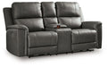 Bleckley Power Reclining Loveseat with Console - Atchison Furniture Company (Atchison, KS)