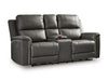Bleckley Power Reclining Loveseat with Console - Atchison Furniture Company (Atchison, KS)