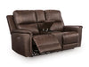 Bleckley Power Reclining Loveseat with Console - Atchison Furniture Company (Atchison, KS)