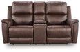 Bleckley Power Reclining Loveseat with Console - Atchison Furniture Company (Atchison, KS)
