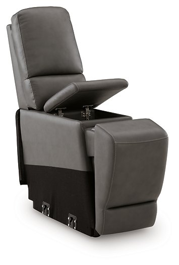 5Z - Pittson Power Reclining Sectional Loveseat with Console - Atchison Furniture Company (Atchison, KS)