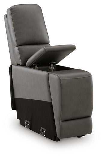 5Z - Pittson Power Reclining Sectional Loveseat with Console - Atchison Furniture Company (Atchison, KS)