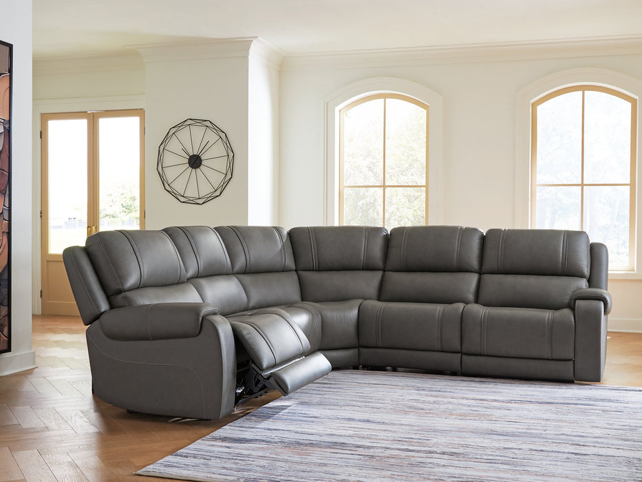 5Z - Pittson Power Reclining Sectional - Atchison Furniture Company (Atchison, KS)